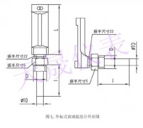 V型船温度计的尺寸和规格
